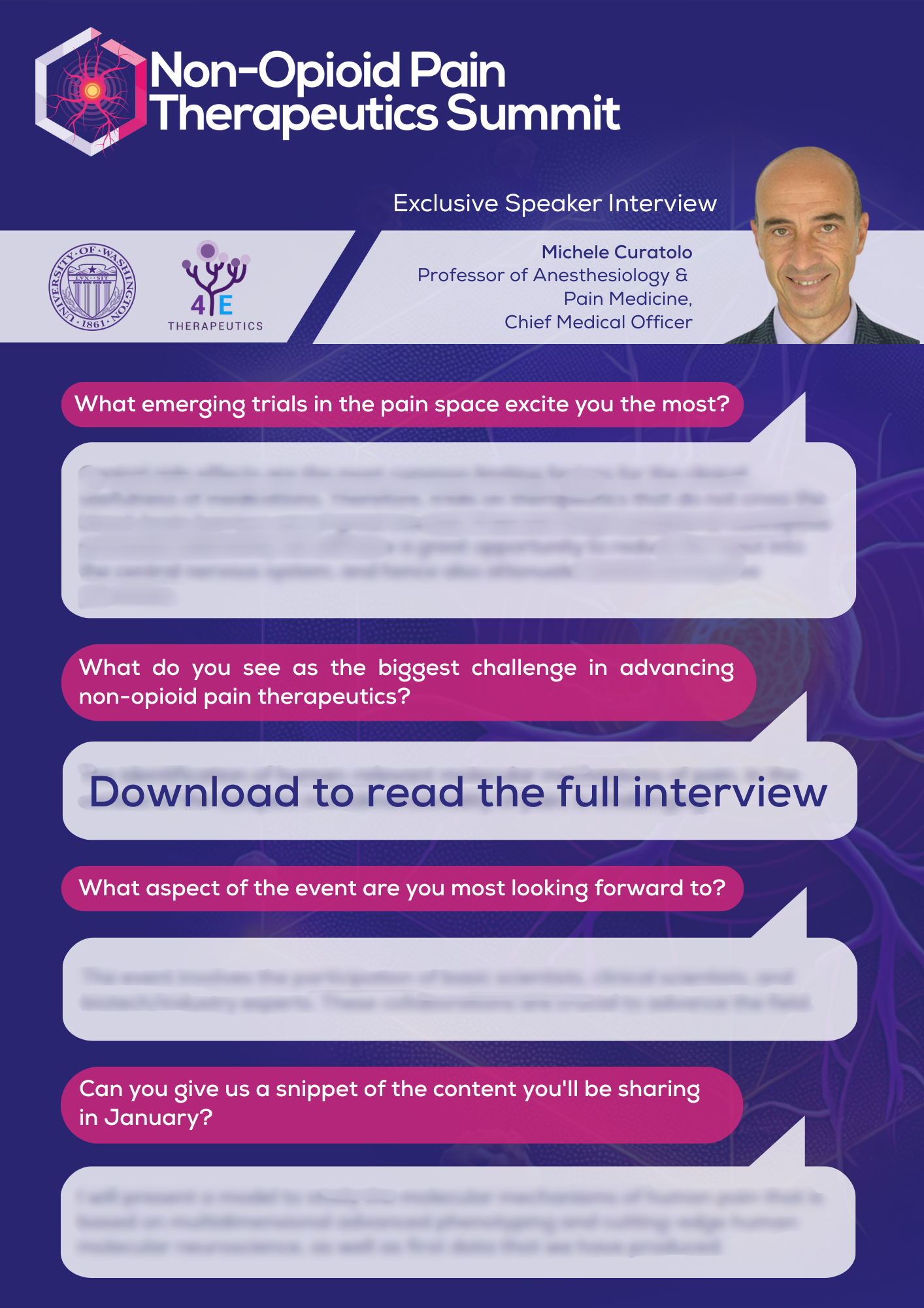 Michele-Curatolo-Speaker-Interview - Non-Opioid Pain Therapeutics Summit